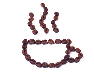 Coffee cup on a white background