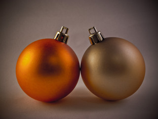 Bolas de Navidad (Naranja y dorada)