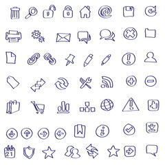 Vector Web icon doodles