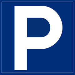 Schild blau - Parkplatz