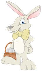 Easter Bunny - Cartoon Character - Vector Illustration