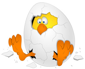 Easter Egg with Chicken - Cartoon Character