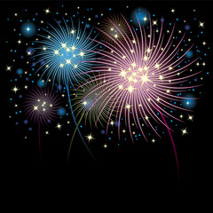 Fototapeta premium Fireworks background