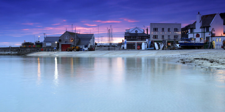The Cobb in Lyme Regis at sunset