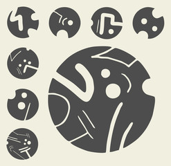 Circles art modern background