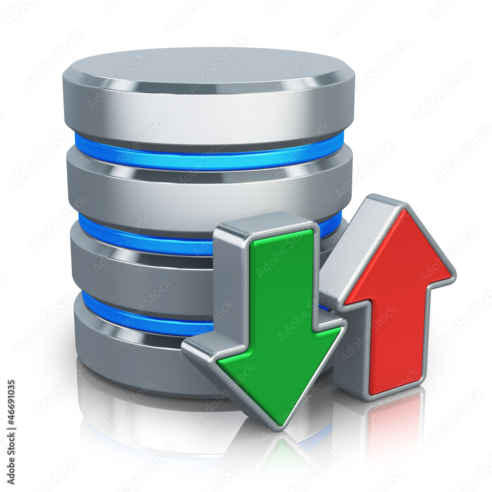 Aufkleber hdd database and backup concept