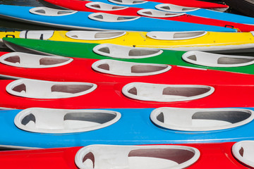 Colorful kayak background