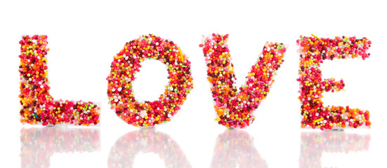 Word Love isolated on white