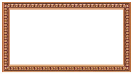 Cadre rectangulaire art déco en bois sculpté