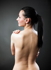 Beautiful woman's back