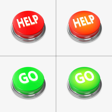 Red and Green Alert Buttons