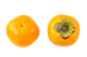 甘柿の実の上と下