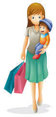a mother and a kid