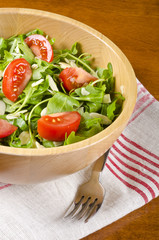Arugula Salad with Tomatoes and Shaved Almonds