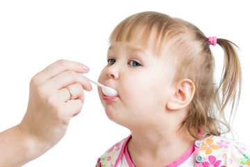 doctor giving drug to kid girl