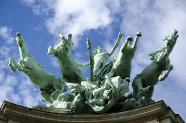 Wandaufkleber Horses statue in Paris © daniy