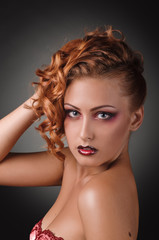 Fototapeta premium curly redheaded
