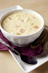 Warm Cauliflower Cheese Winter Soup
