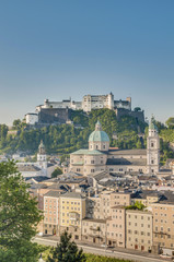 Obraz premium Hohensalzburg Castle (Festung Hohensalzburg) at Salzburg, Austri