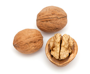 walnut isolated on white background