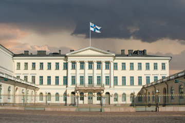 Fototapeta na wymiar Pałac Prezydencki w Helsinkach, Finlandia