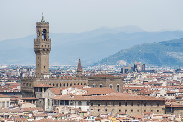 Fototapeta na wymiar Palazzo Vecchio, ratusz z Florencji, Włochy.