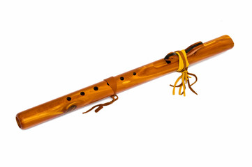 Naklejka premium Wooden flute.