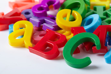 Plastic alphabet letters