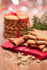 Christmas cookies and spices
