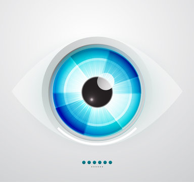 Abstract techno eye. Vector illustration