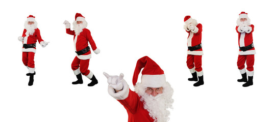 High resolution Santa Claus posing, Clipping Path