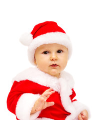 Little boy Santa Claus. Portrait.