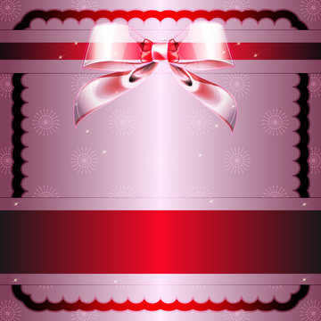 Purple background with transparent node and red ribbon
