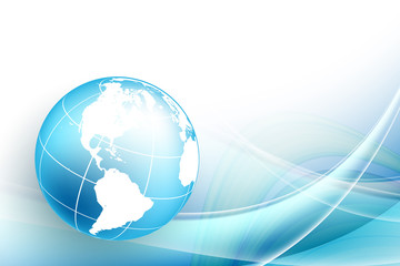 blue vector background with globe