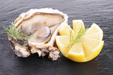 oyster and lemon
