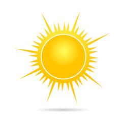 sun vector illustration in yellow part one
