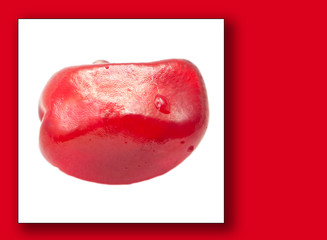 fresh red juicy pomegranate . macro