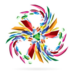 Abstract colourful star