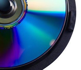 Box with dvd disks , isolated on a white background