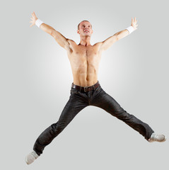 Modern style dancer posing