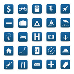 Travel icons set