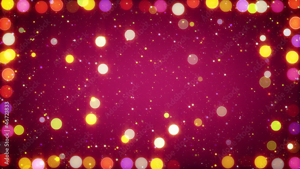 Poster multicolored christmas lights seamless loop background