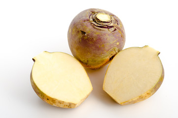 Halbierte Steckrübe