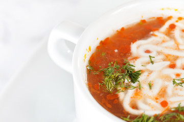 vegetable soup with olive