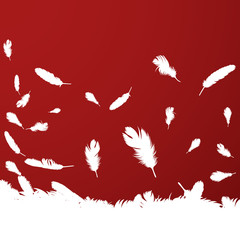 Christmas Angel feathers like a snowflakes vector