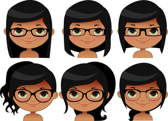 Girl glasses (Indian)