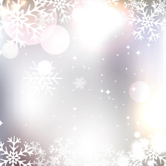Fototapeta na wymiar shiny abstract background with snowflakes