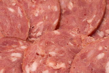 background sausage. macro