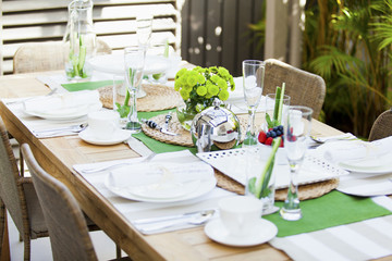 Outdoor table setting