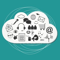 nowoczesne technologie chmura możliwości ilustracja © demonique